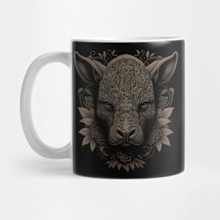 rhinoceros decorated with Javanese ornaments Mug